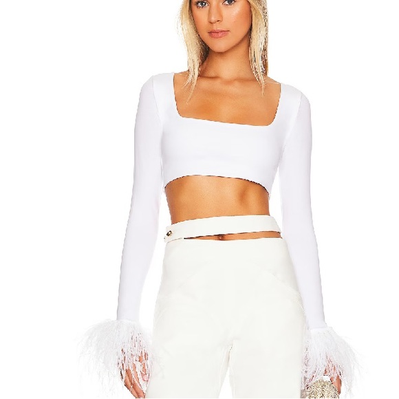 NWOT • MANURI  Baby Elektra Top in White For Revolve - Picture 1 of 5